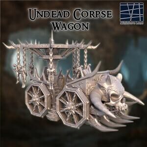 Undead Corpse Cart Tabletop Terrain 28mm
